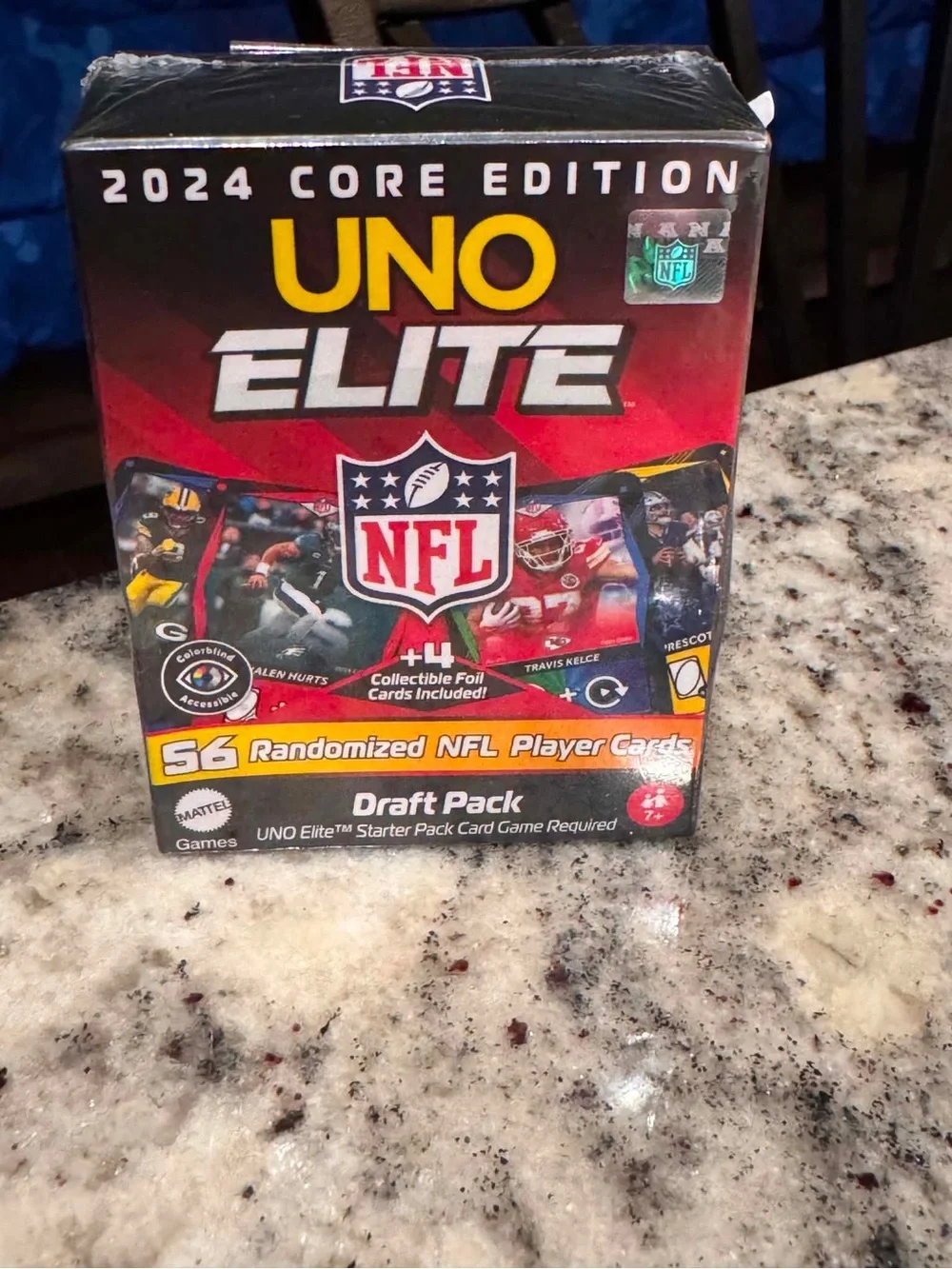 NFL UNO Elite 2024 Core Edition - Black, Red, Yellow NEW IN BOX